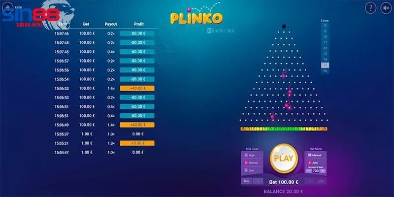 Cách chơi Game Plinko cơ bản